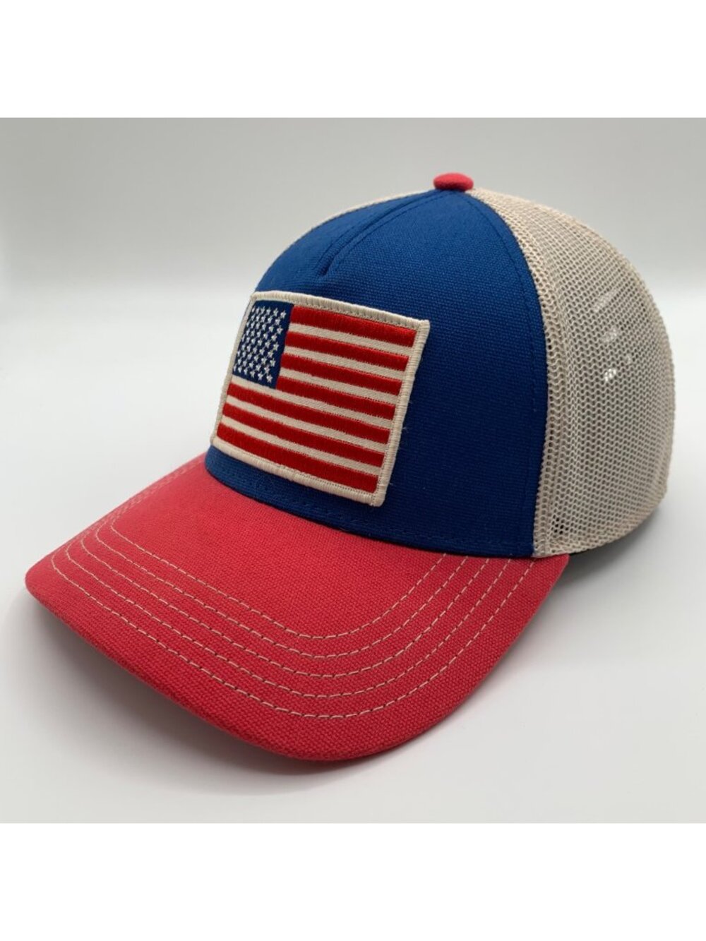 American Flag Red White Blue American Needle Snapback Trucker Hat